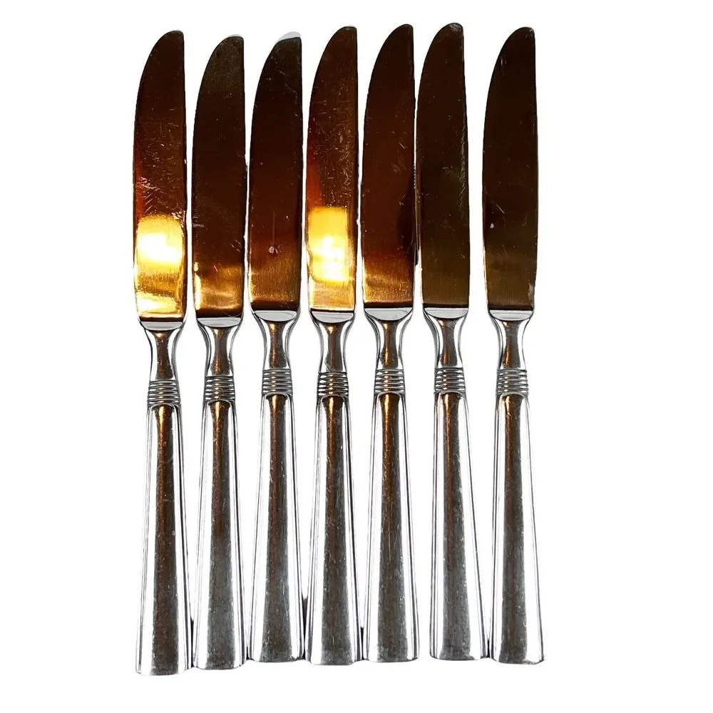 Pfaltzgraff Stainless Flatware KENILWORTH Set 7 Dinner Knives